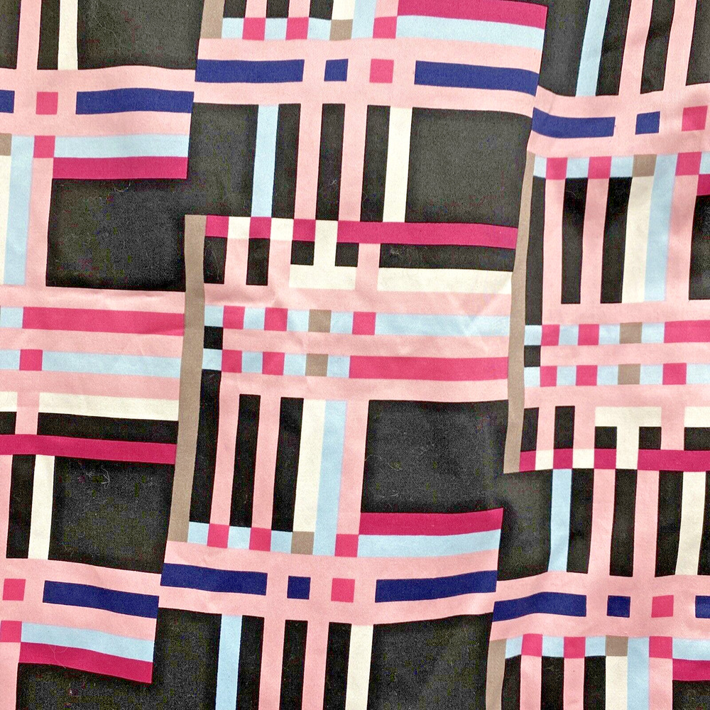 Nine West size 4 pencil skirt pink black blue gray plaid business casual preppy - Picture 3 of 7